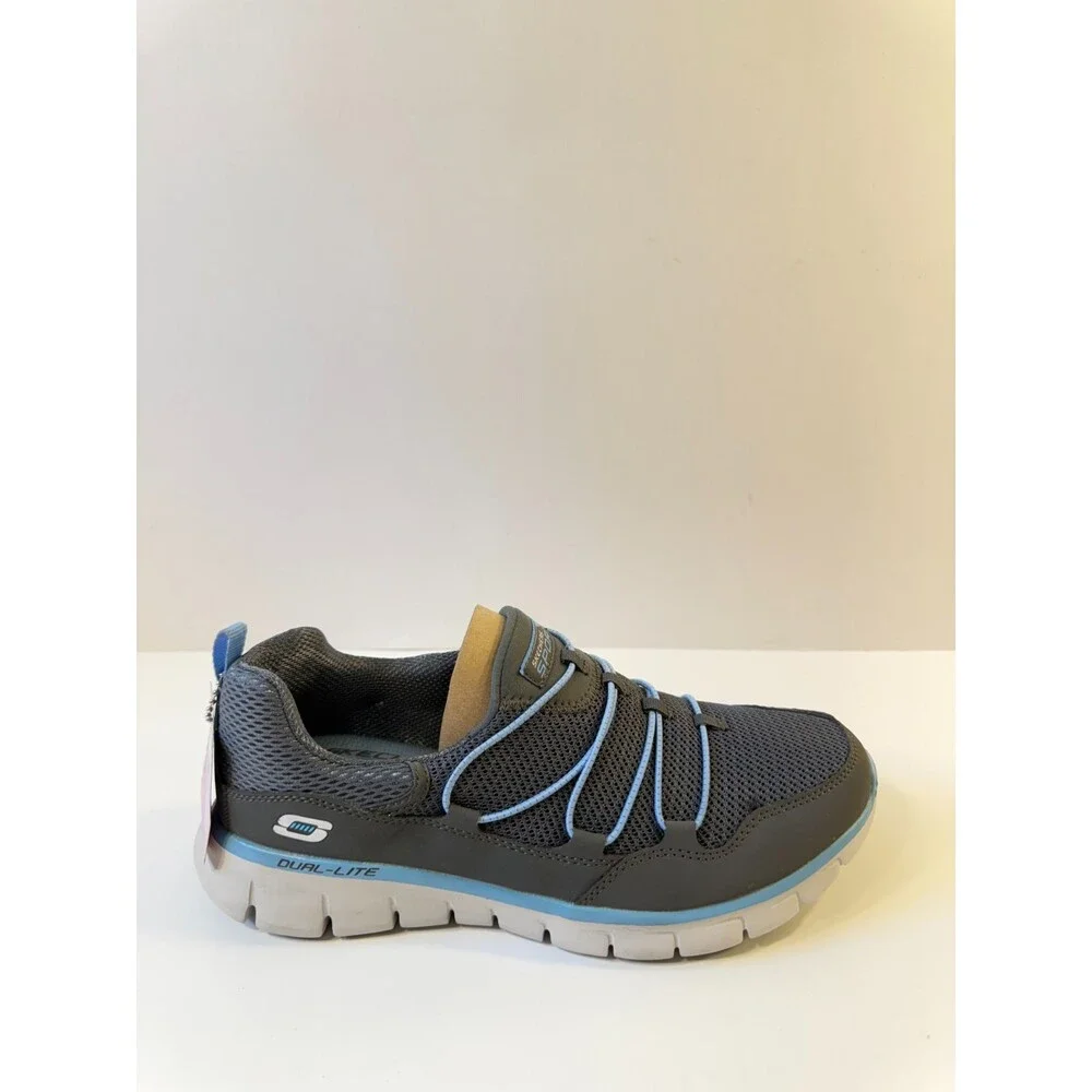 Skechers Womens Sneakers Synergy Dual Lite Grey Blue US 7.5